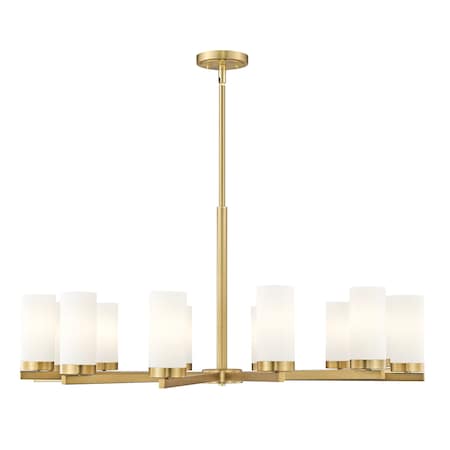 Z-Lite Danica 12 Light Chandelier, 39in. W x 17.5in. H, Modern Gold 3044-12MGLD